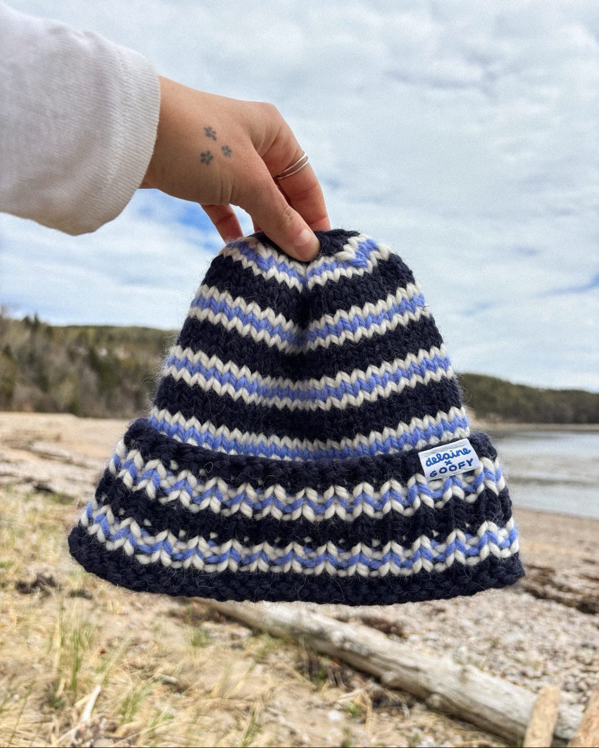 Delaine x Goofy - Navy, Sky and White Stripes